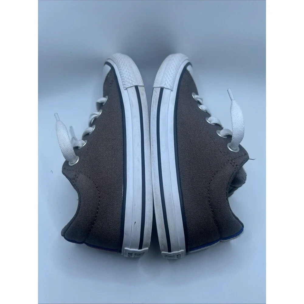 Converse CTAS Street Slip Youth Size 1 Grey Blue Stripe EUC